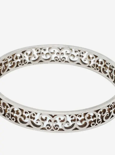 Tiffany & Co  Enchant Scroll 925 Sterling Silver Bangle Bracelet