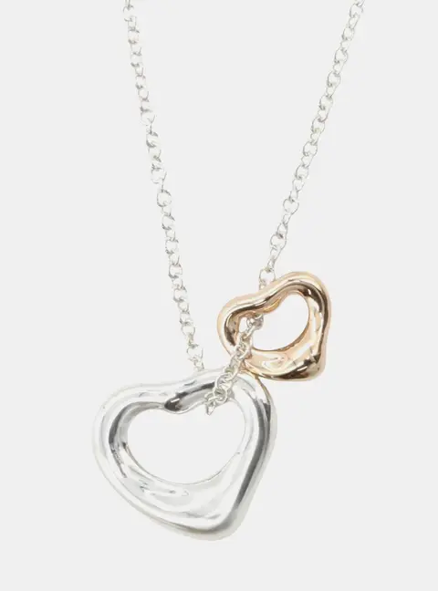 Tiffany Elsa Peretti 18k Rose Gold Sterling Silver 925 Women's Necklace