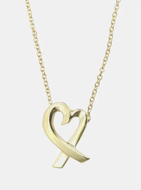Tiffany Co. Paloma Picasso Loving Heart 18k Yellow Gold Women's Necklace