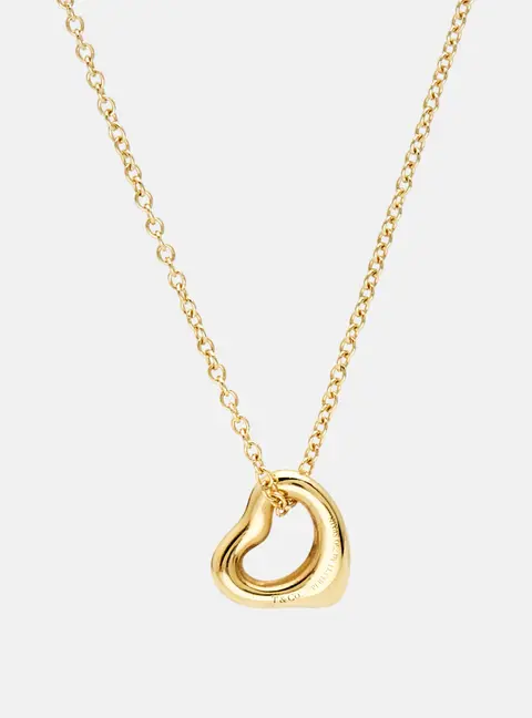 Tiffany & Co. Elsa Peretti Open Heart 18k Yellow Gold Necklace