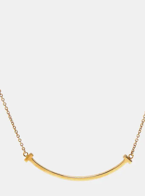 Tiffany & Co. T Smile Small 18k Rose Gold Necklace