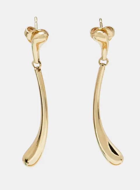 Tiffany & Co. Elsa Peretti Teardrop 18k Yellow Gold Dangle Earrings
