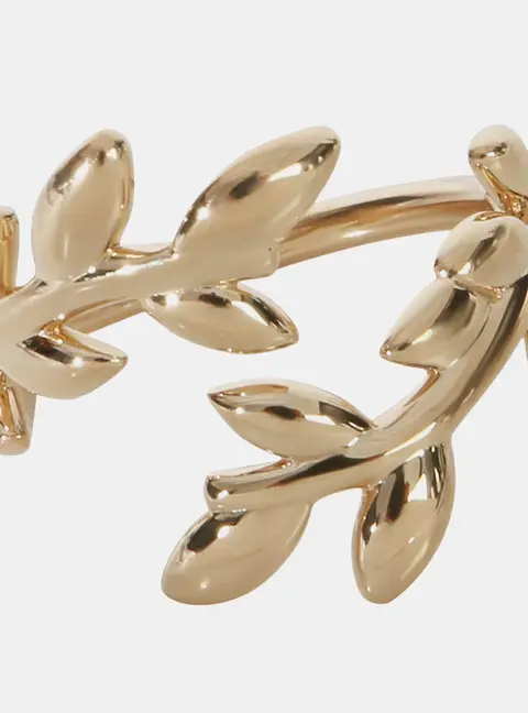Tiffany & Co. Paloma Picasso Olive Leaf 18K Rose Gold Ring EU 52
