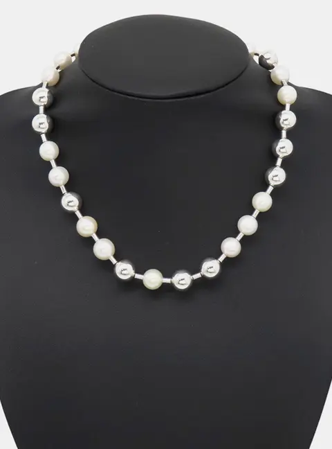 Tiffany&Co. Hardwear 925 Silver Freshwater Pearl Necklace