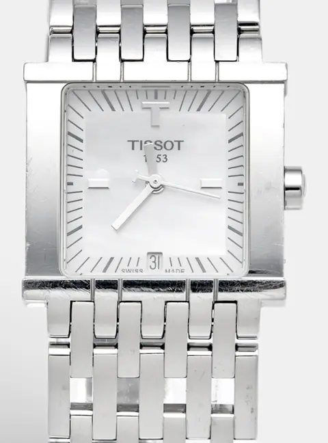 Tissot T-Trend L910 Mother Of Pearl Dial Stainless Steel Women's Wristwatch 23 mm