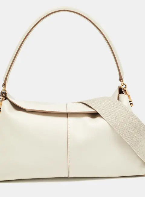 Tod's Off White Leather Small T Case Shoulder Bag