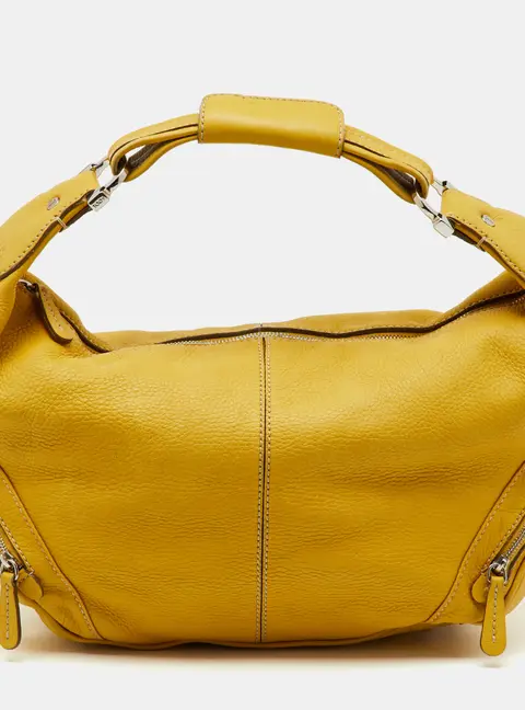 Tod's Yellow Leather Charlotte Hobo