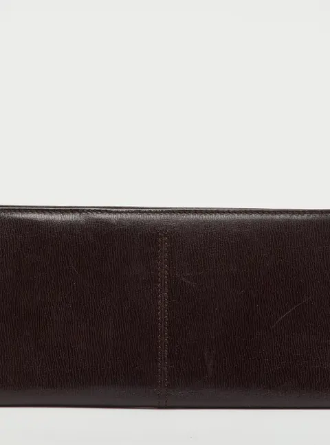 Tod's Dark Brown Leather Long Wallet