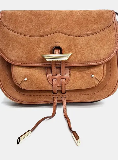 Tod's Brown Suede Suede Shoulder Bag
