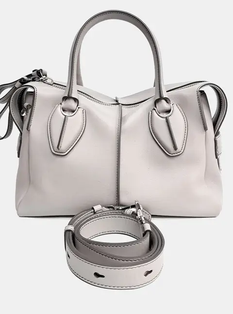 Tod's Grey Leather D-styling bag