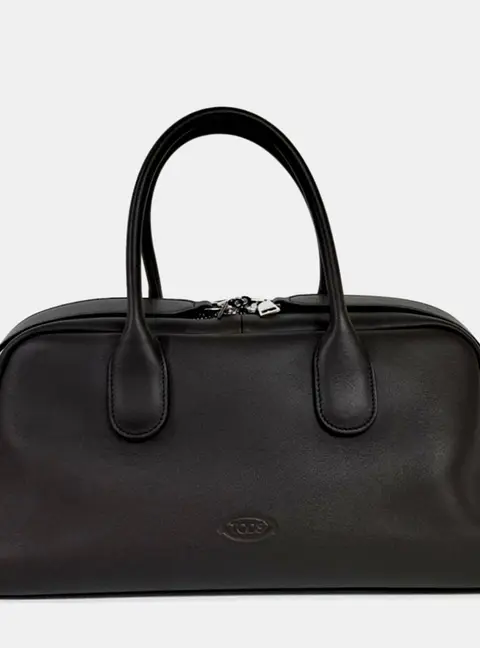 Tod's Darcena Medium Black Leather Top Handle Bag