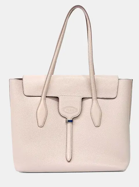 Tod's Pink Leather New Joy Flap Shoulder Bag