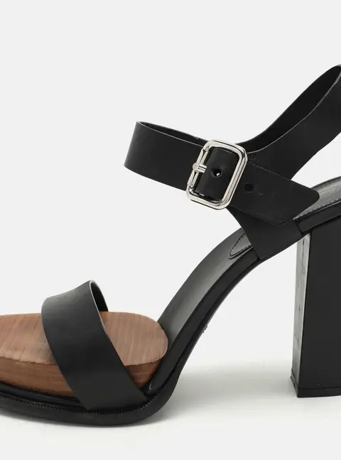 Tod's Black Leather Ankle Strap Sandals Size 41