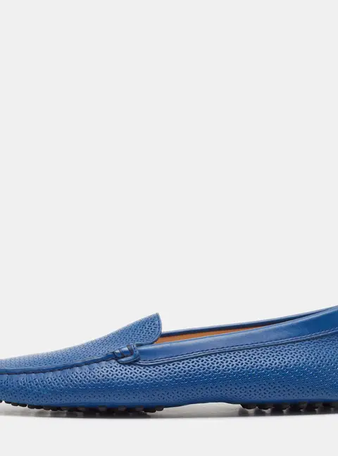 Tod's Blue Leather Slip on Loafers Size 40
