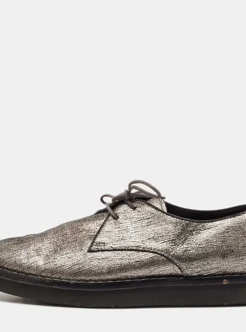 Tod's Metallic Bronze Leather Platform Lace Up Oxfords Size 38.5