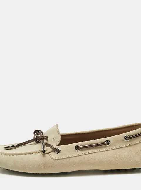 Tod's Grey Suede Gommino Loafers Size 39