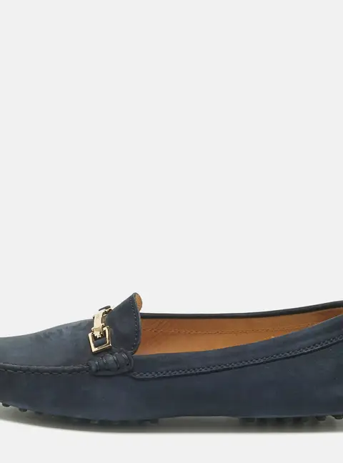 Tod's Navy Blue Suede Loafers Size 39