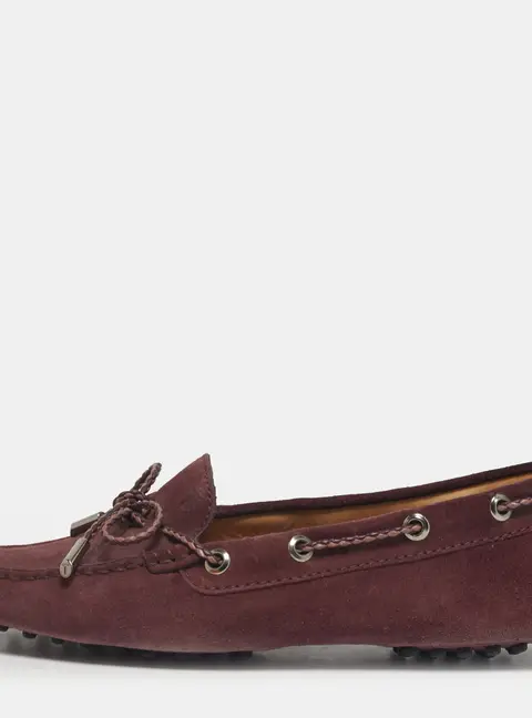 Tod's Size 36.5 Purple Suede Driver Loafers