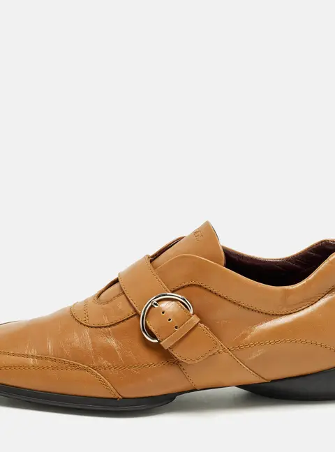 Tod's Size 39 Tan Leather Monk Strap Loafers