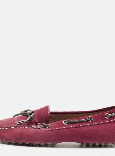 Tod's Purple Suede Gommino Driving Loafers Size 37.5