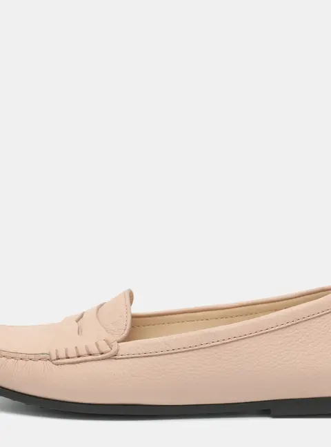 Tod's Size 38 Pink Leather Penny Loafers