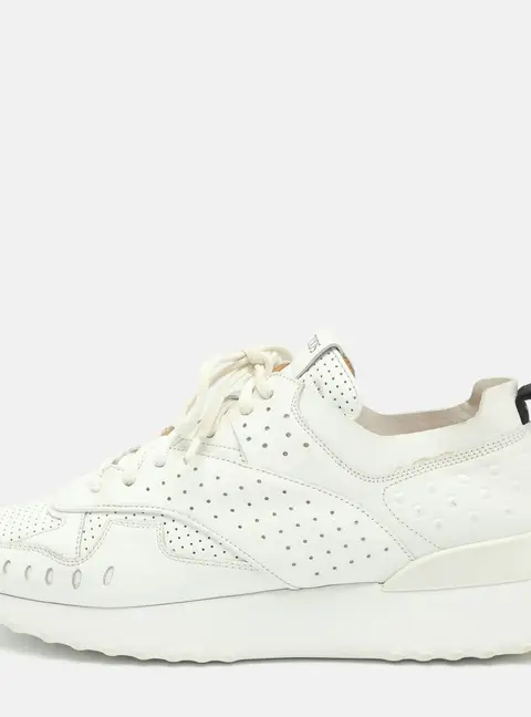 Tod's Size 40.5 White Leather Low Top Sneakers
