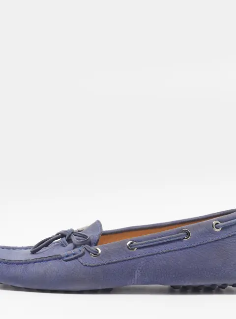 Tod's City Gommino Size 39.5 Blue Nubuck Leather Driver Loafers