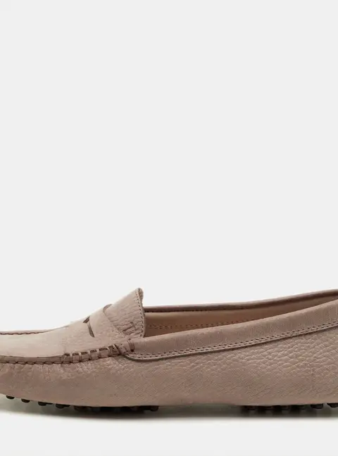 Tod's Gommino Size 36.5 Taupe Brown Leather Slip On Loafers