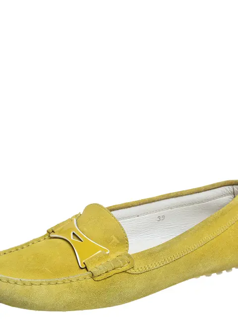 Tod's Green Suede Slip On Loafers Size 39