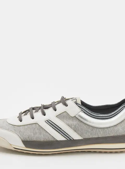 Tod's Multicolor Fabric/Leather, and Suede Low Top Sneakers Size 38.5