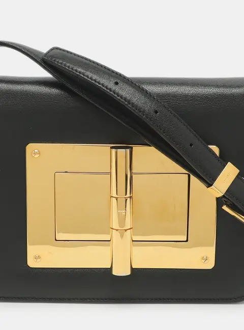 Tom Ford Natalia Black Leather Crossbody Bag