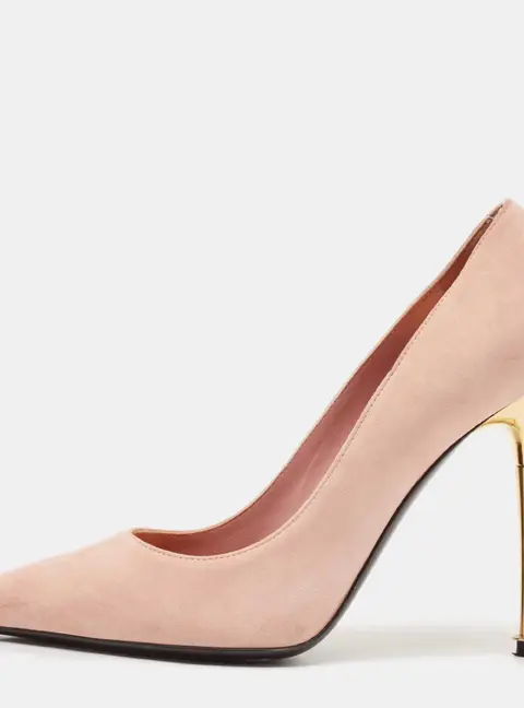 Tom Ford Light Pink Suede Pointed Toe Pumps Size 37