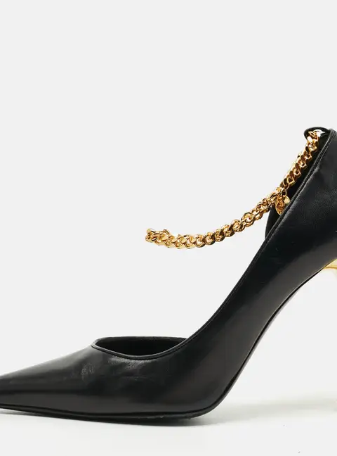 Tom Ford Size 38 Black Leather D'orsay Pumps