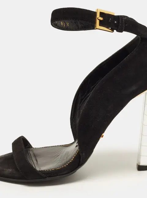 Tom Ford Size 36 Black Suede Ankle Strap Sandals