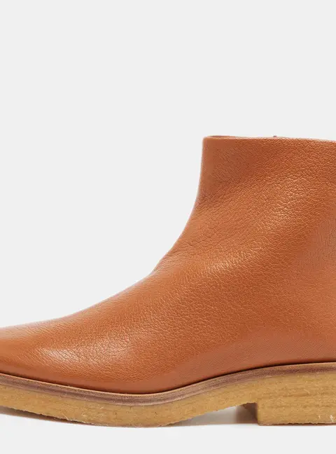 Tory Burch Size 37 Brown Leather Ankle Length Boots