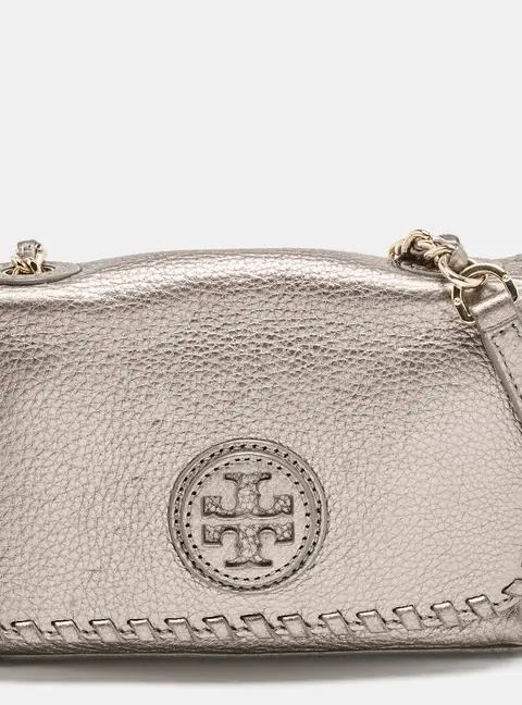 Tory Burch Marion Metallic Leather Shoulder Bags