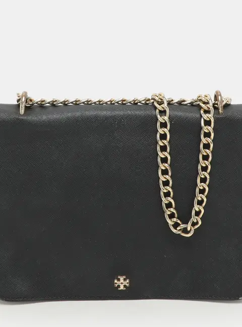 Tory Burch Black Leather Shoulder Bags