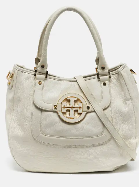 Tory Burch Amanda Off White Leather Tote