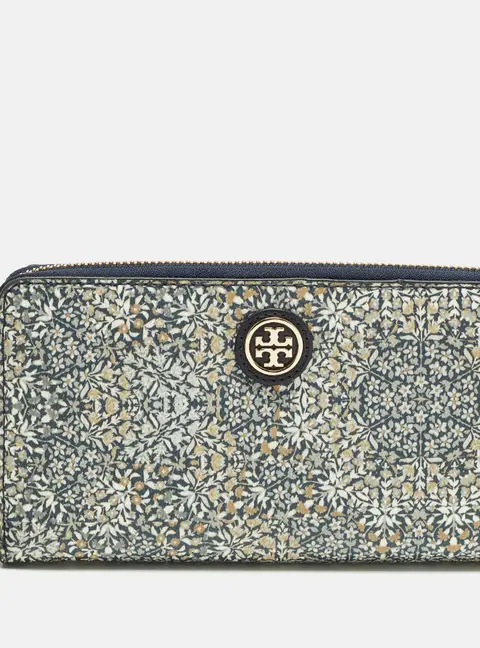 Tory Burch Kerrington Kaleidoscope Multicolor Coated Canvas Continental Wallet