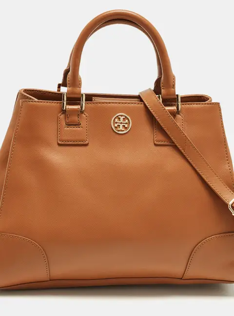 Tory Burch Robinson Brown Leather Tote