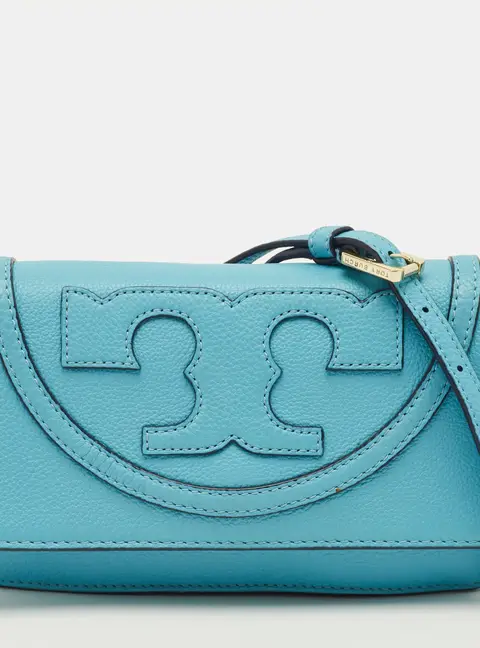 Tory Burch All T Combo Juniper Blue Leather Crossbody Bag