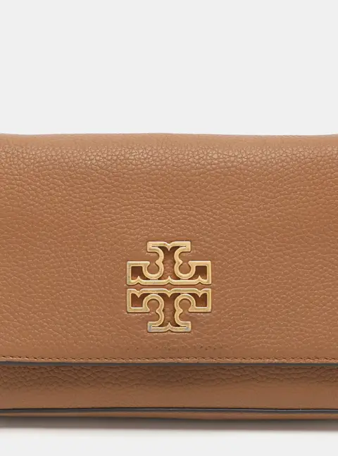 Tory Burch Britten Combo Brown Leather Crossbody Bag