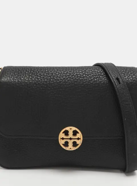 Tory Burch Chelsea Black Leather Shoulder Bag