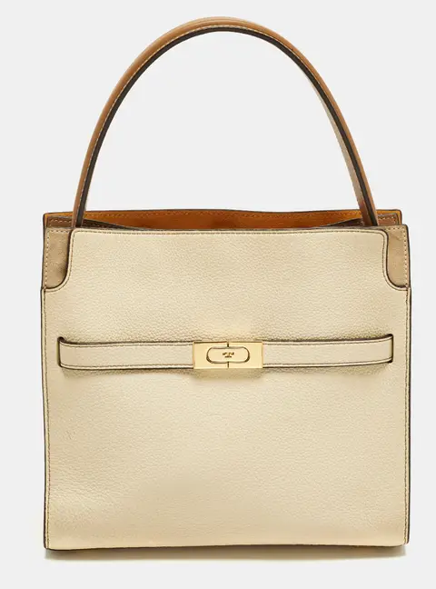 Tory Burch Lee Radziwill Small Multicolor Leather and Suede Top Handle Bag