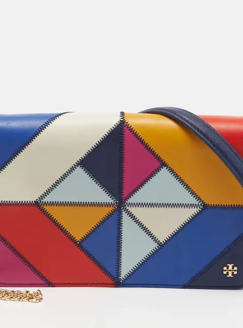 Tory Burch Multicolor Diamond Stitch Leather Crossbody Bag