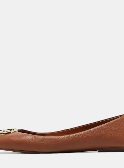 Tory Burch Brown Leather Chelsea Ballet Flats Size 39.5