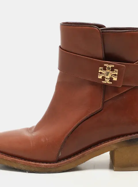 Tory Burch Tan Leather Ankle Length Boots Size 35.5