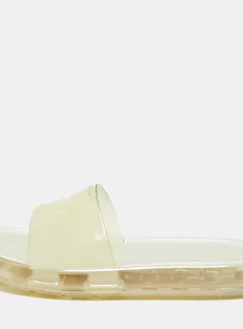 Tory Burch Transparent Rubber Leccio Slide Sandals Size 37