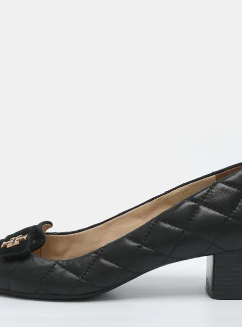 Tory Burch Leila Size 37.5 Black Leather Pumps