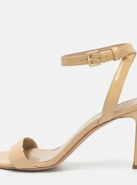 Tory Burch Size 39 Beige Patent Leather Ankle Strap Sandals